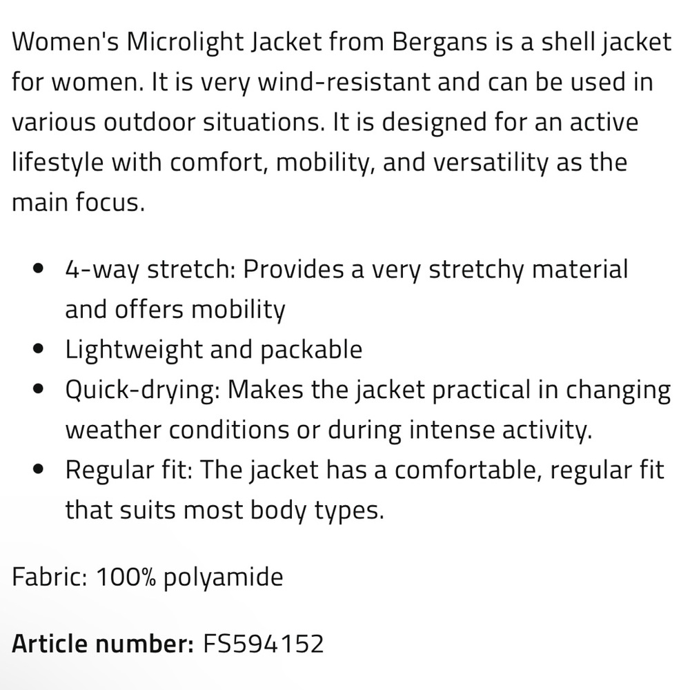 Bergans Microlight Windproof Lightweight Jacket B… - image 3